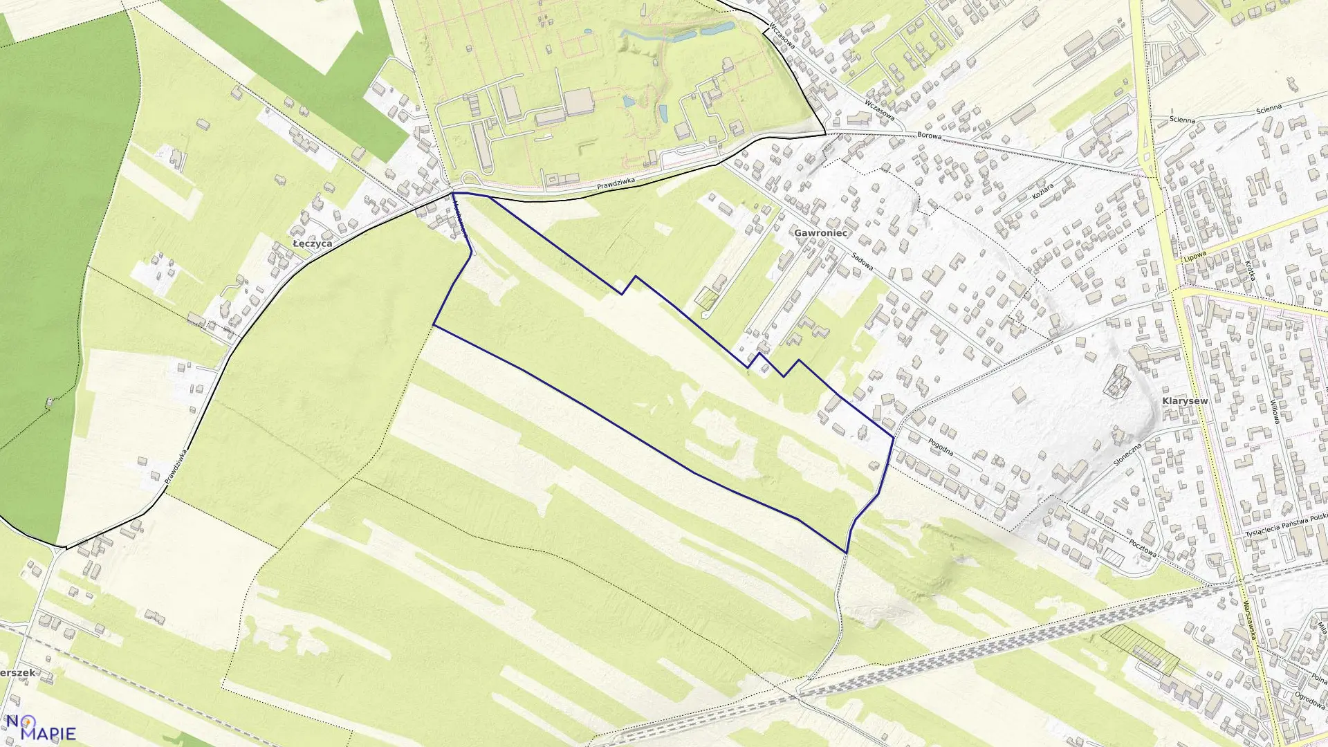 Mapa obrębu 01-03 w gminie Konstancin-Jeziorna