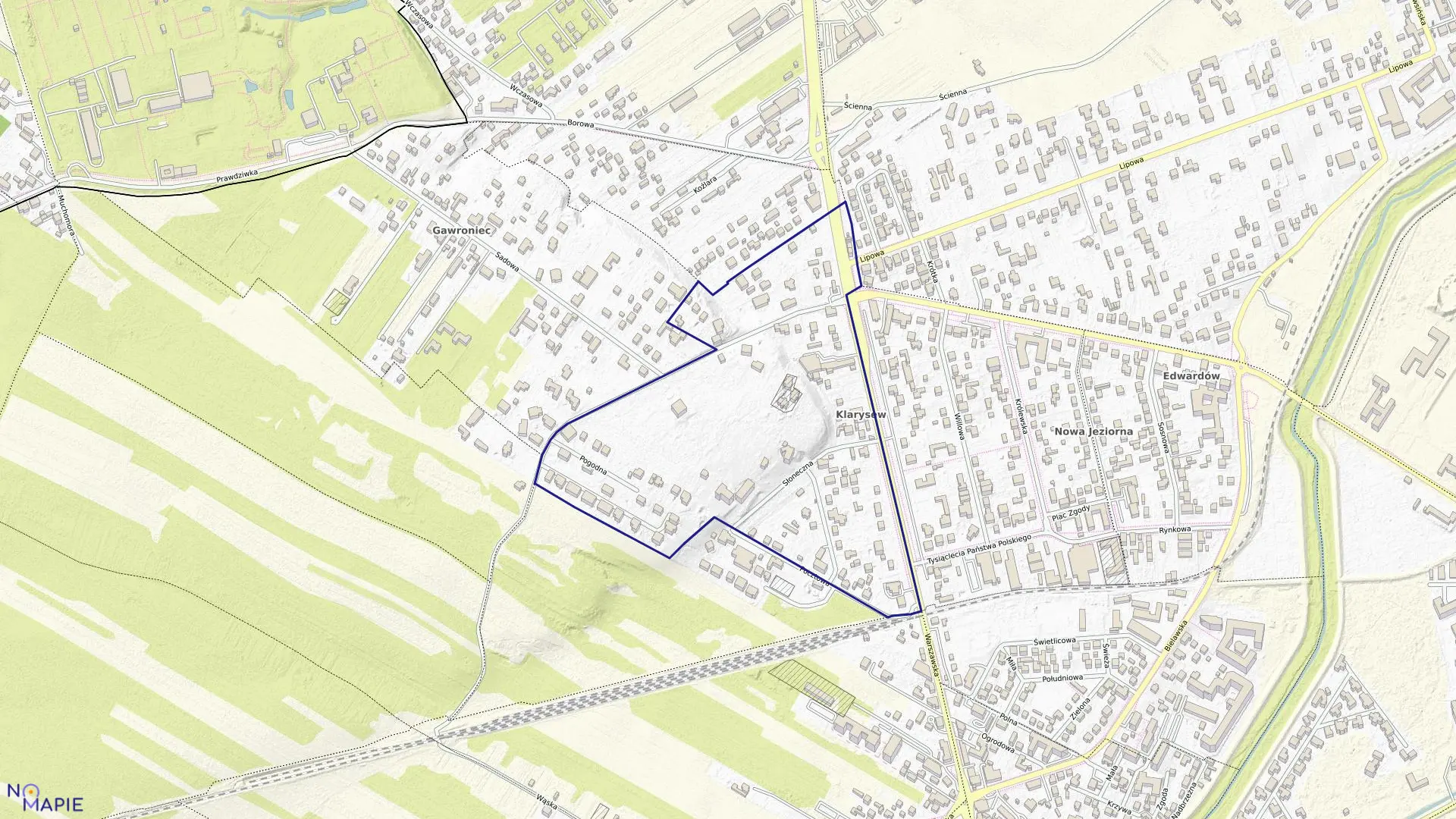 Mapa obrębu 01-04 w gminie Konstancin-Jeziorna