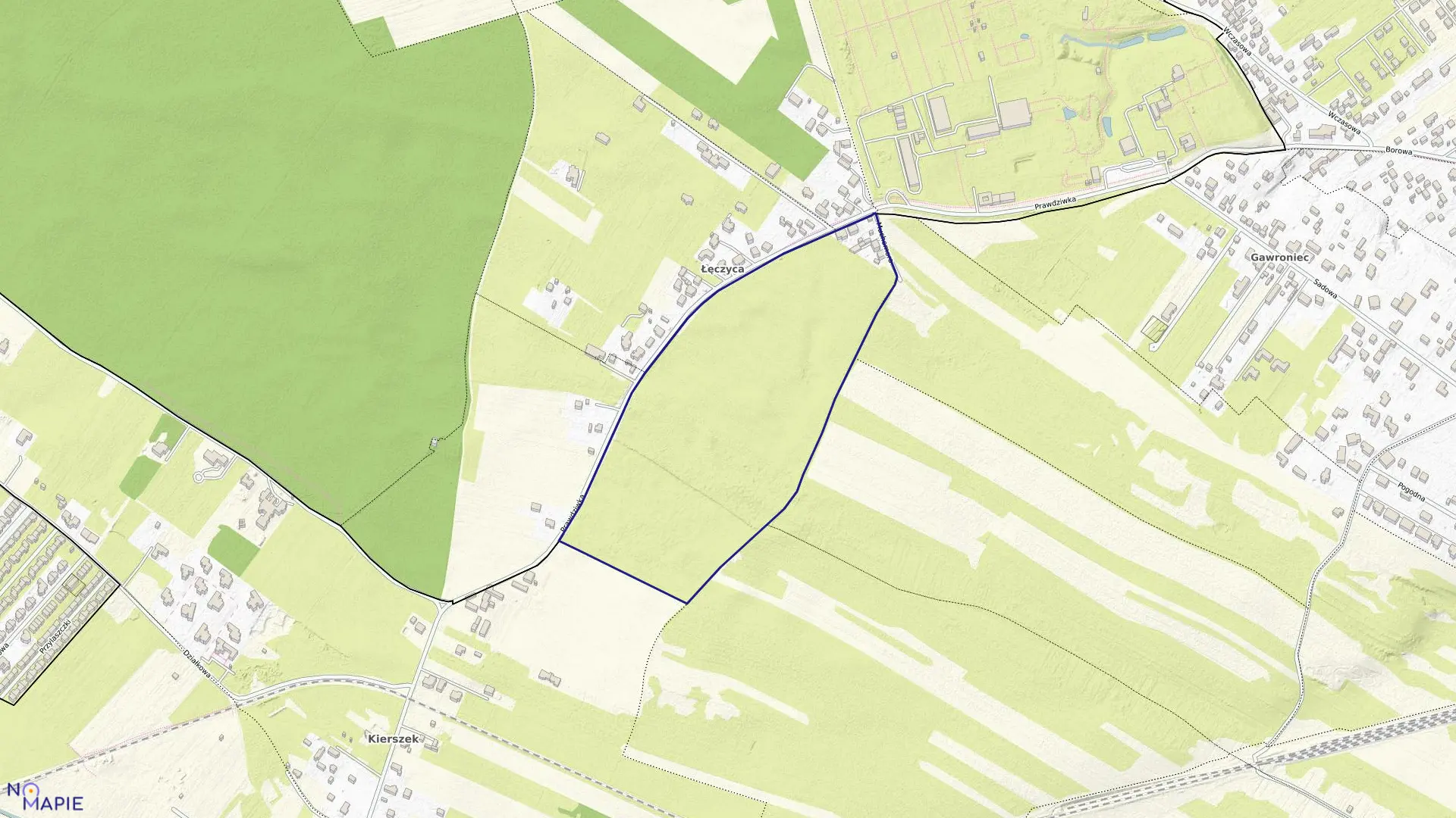 Mapa obrębu 01-07 w gminie Konstancin-Jeziorna