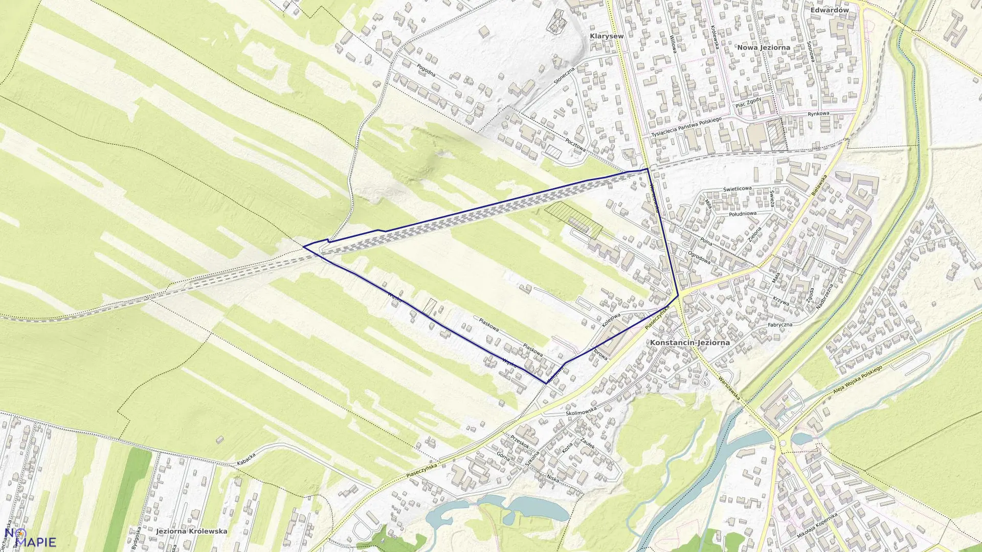 Mapa obrębu 01-14 w gminie Konstancin-Jeziorna