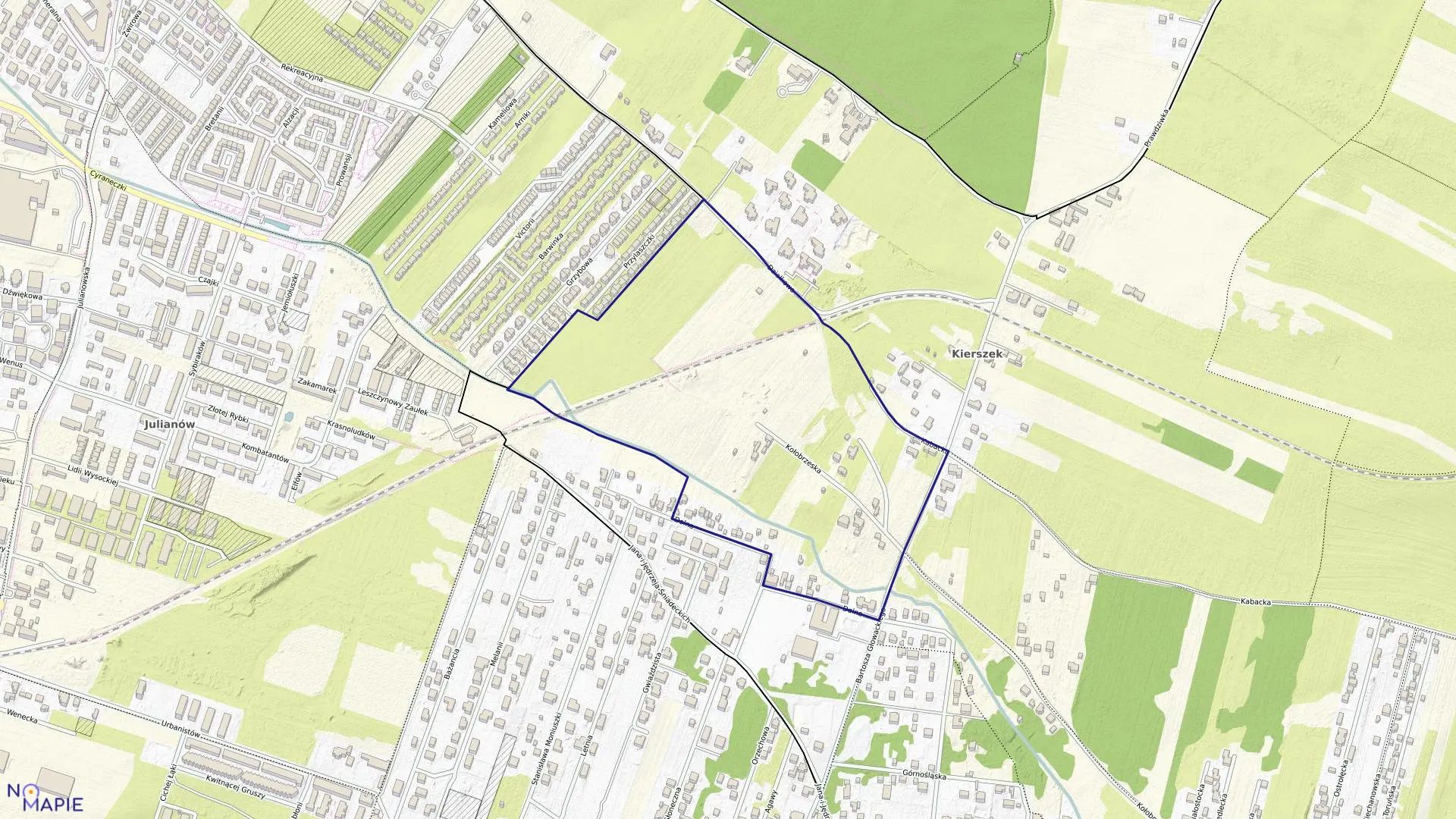 Mapa obrębu 01-17 w gminie Konstancin-Jeziorna