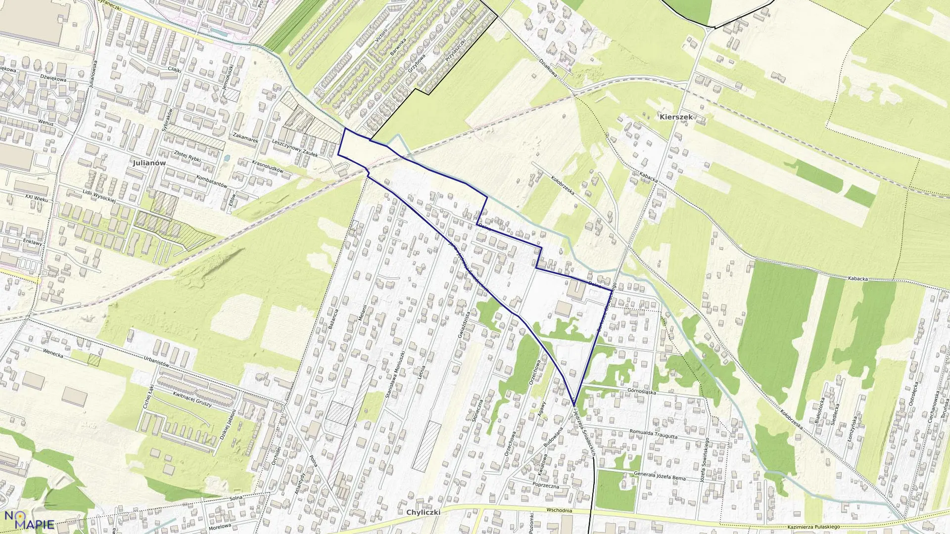 Mapa obrębu 01-18 w gminie Konstancin-Jeziorna