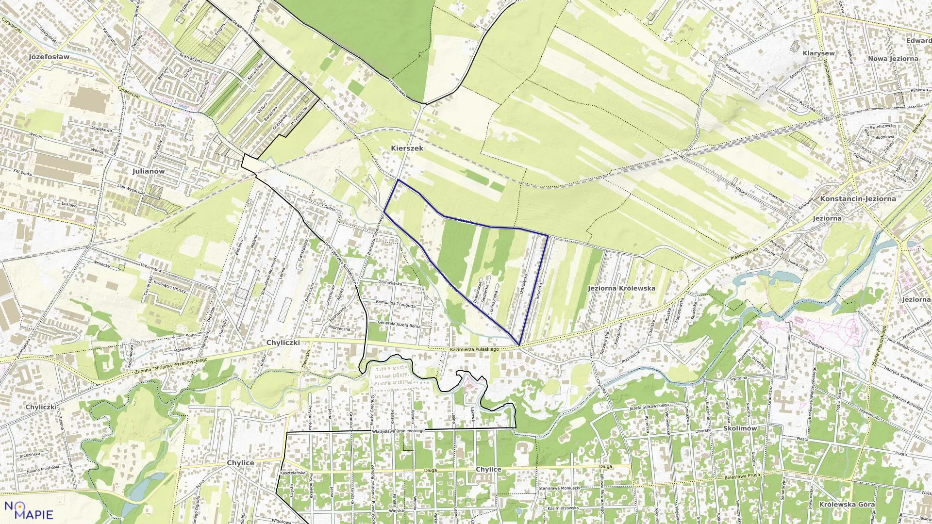 Mapa obrębu 01-19 w gminie Konstancin-Jeziorna