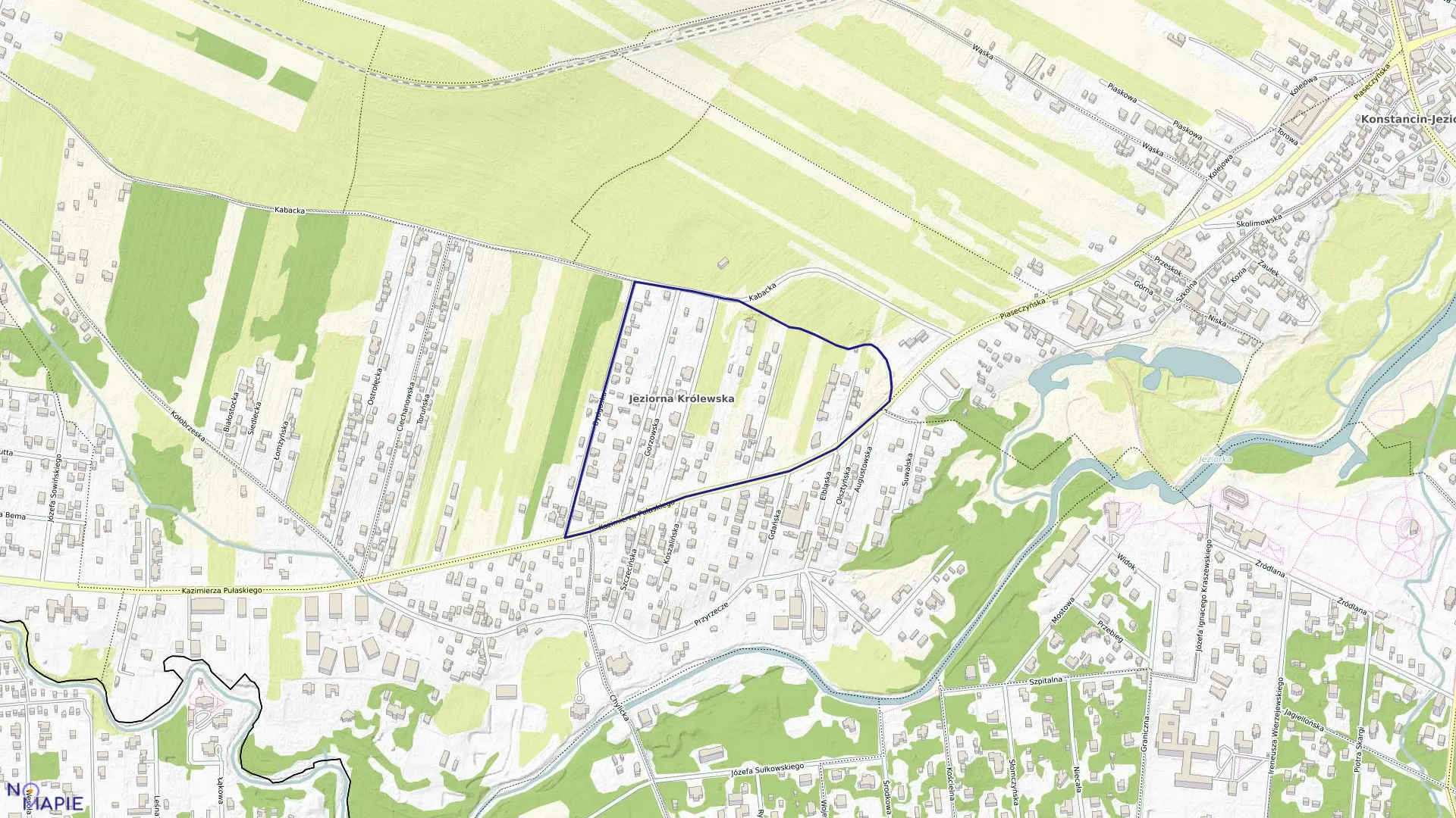 Mapa obrębu 01-21 w gminie Konstancin-Jeziorna