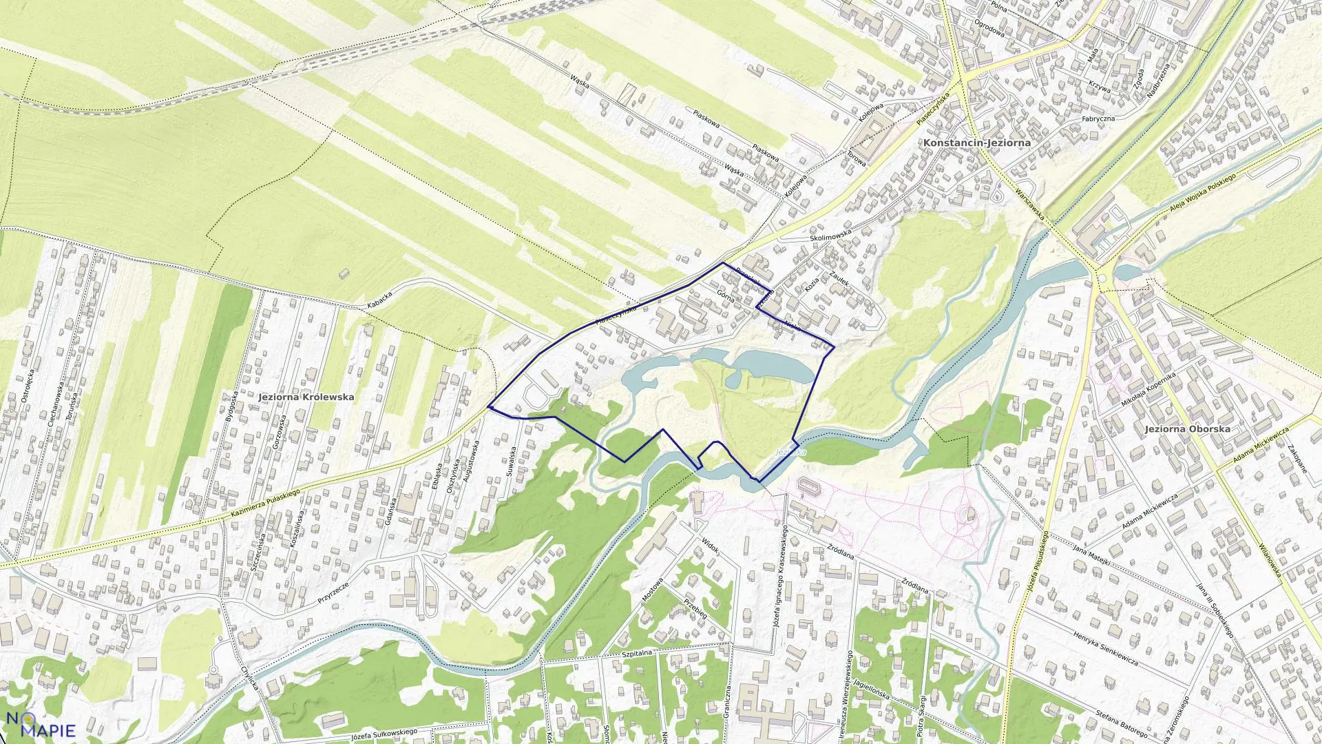 Mapa obrębu 01-22 w gminie Konstancin-Jeziorna