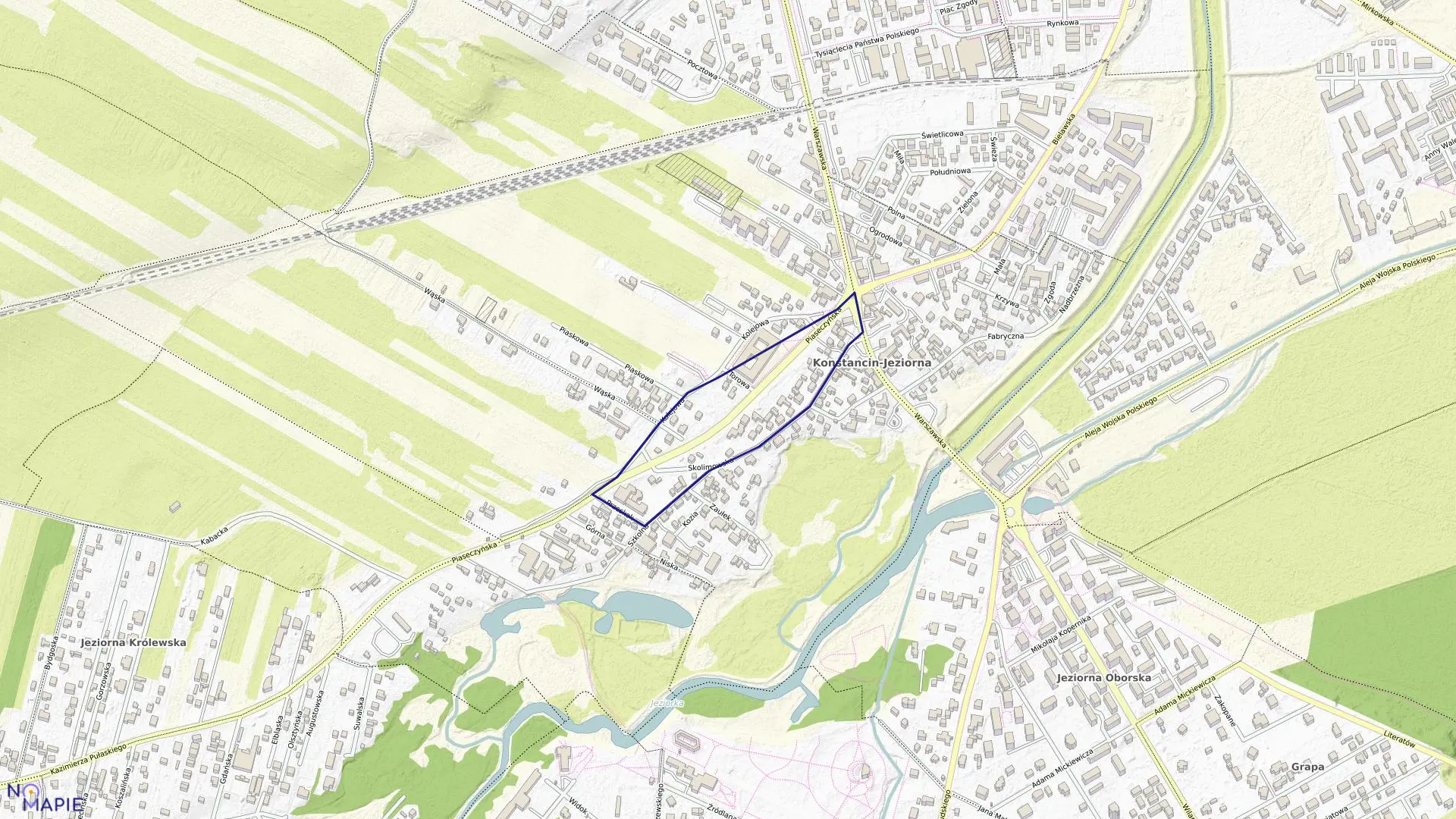 Mapa obrębu 01-23 w gminie Konstancin-Jeziorna