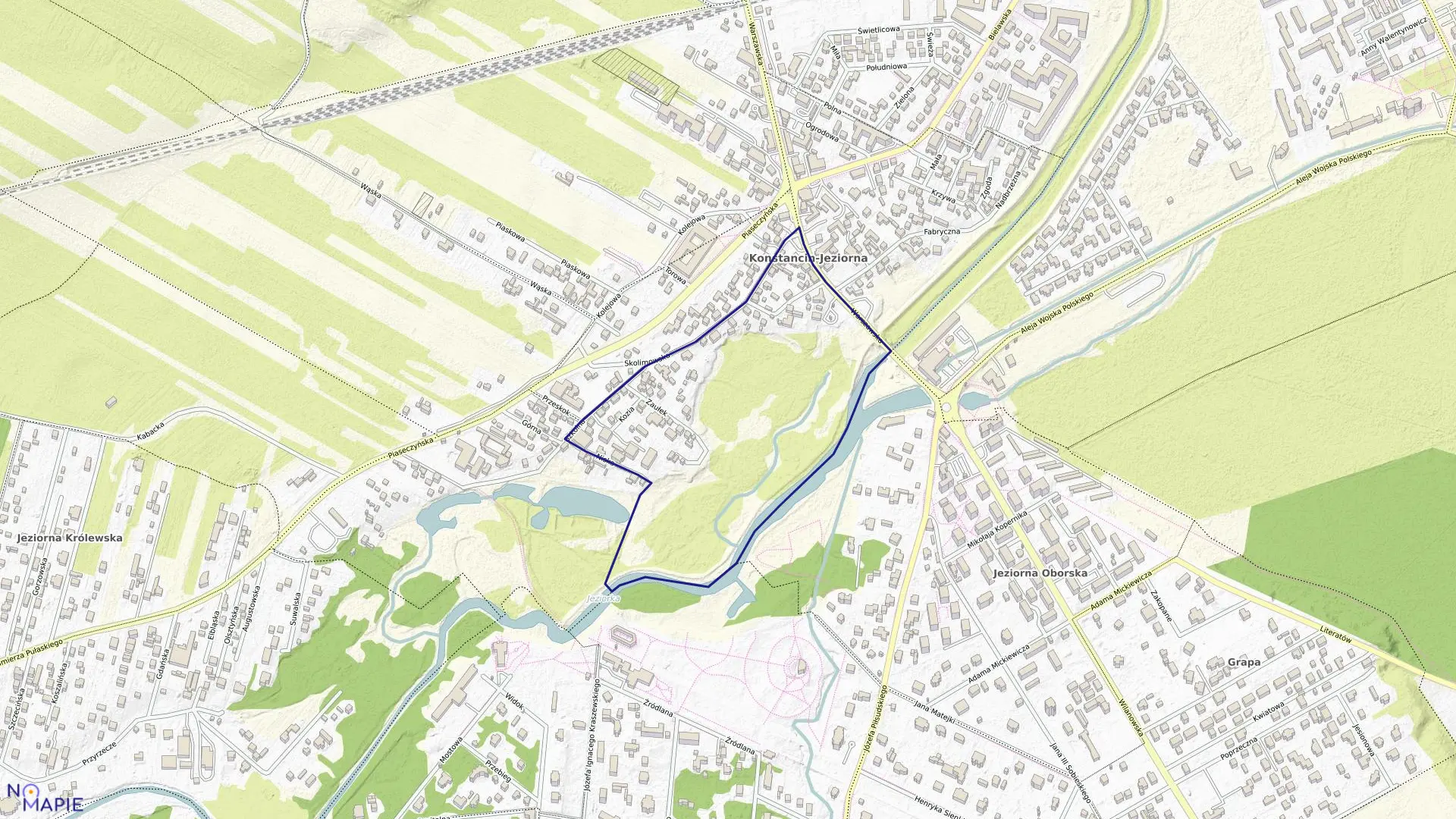 Mapa obrębu 01-25 w gminie Konstancin-Jeziorna