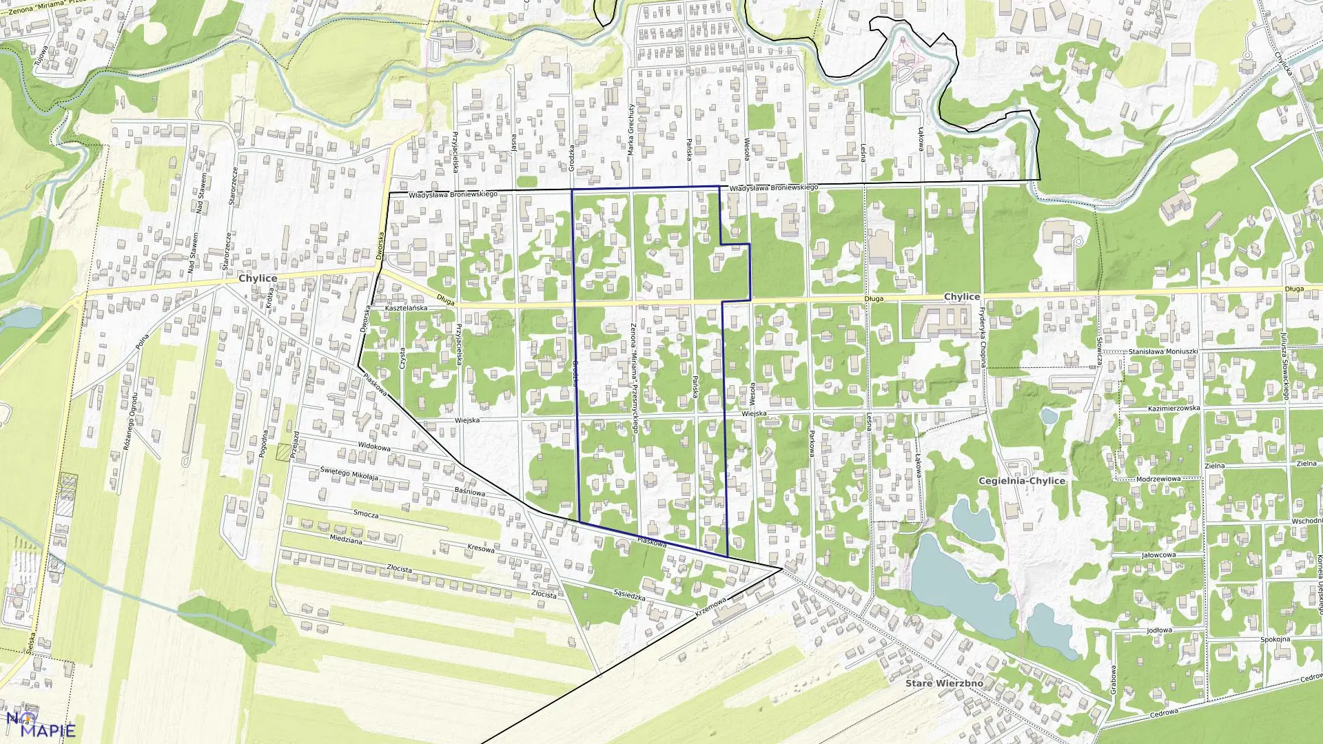 Mapa obrębu 03-02 w gminie Konstancin-Jeziorna