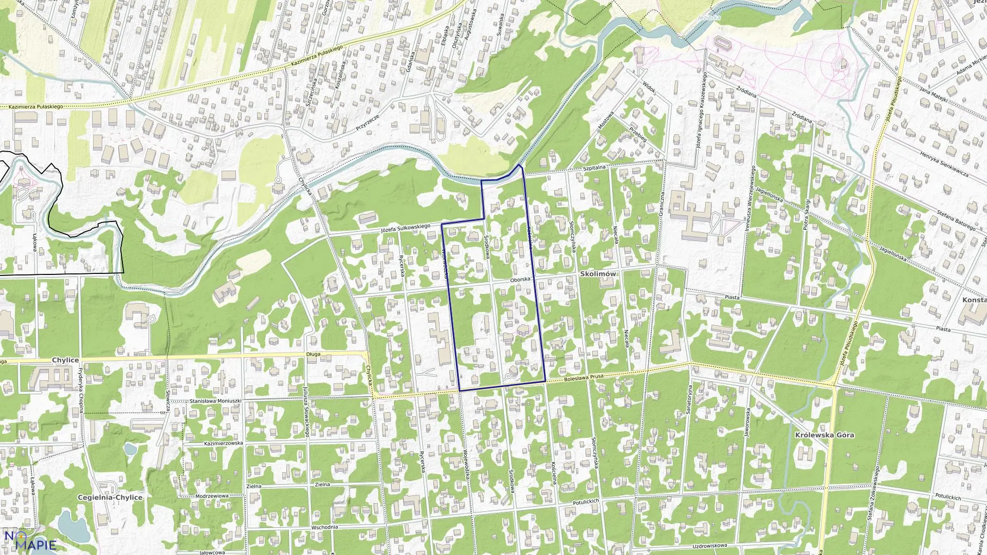 Mapa obrębu 03-07 w gminie Konstancin-Jeziorna