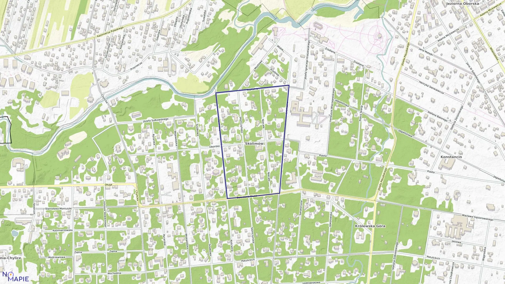 Mapa obrębu 03-09 w gminie Konstancin-Jeziorna