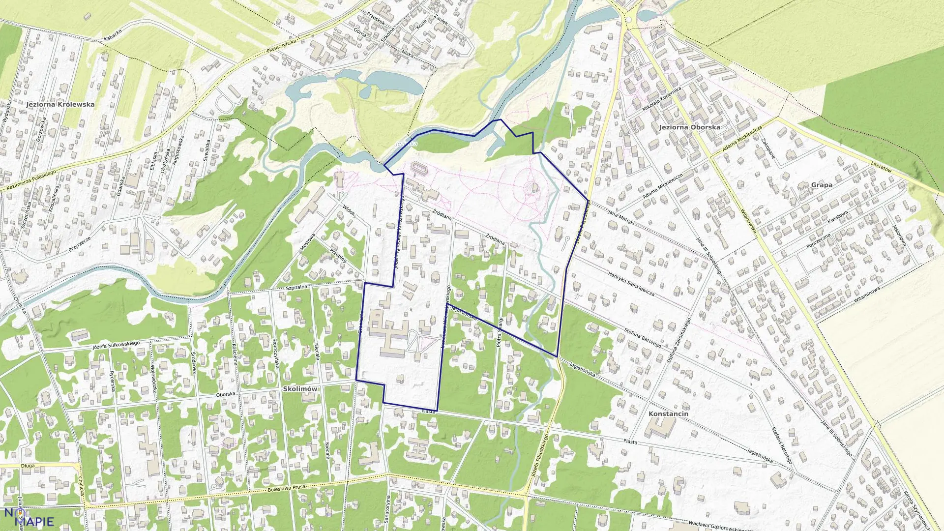 Mapa obrębu 03-10 w gminie Konstancin-Jeziorna