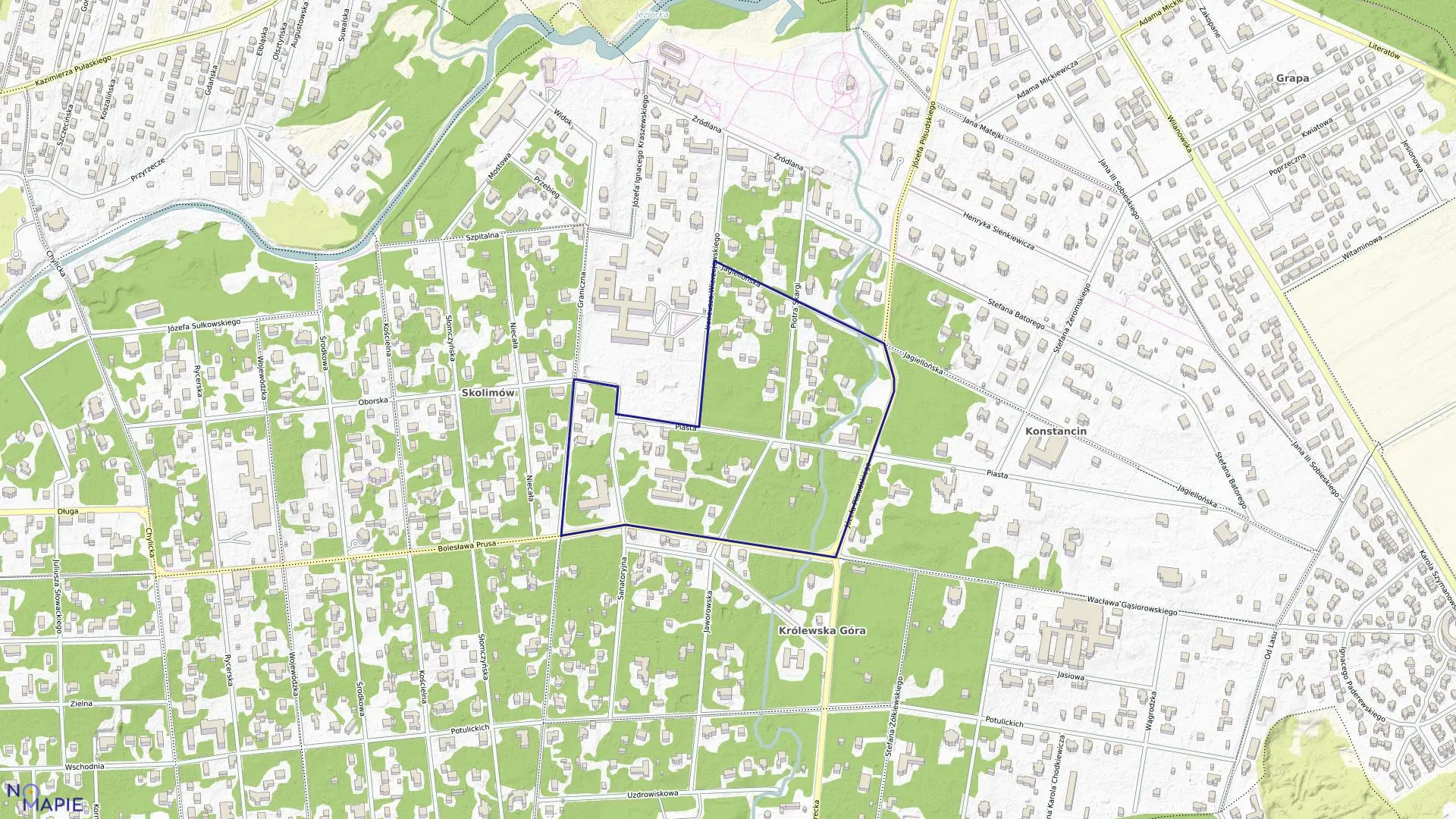 Mapa obrębu 03-11 w gminie Konstancin-Jeziorna