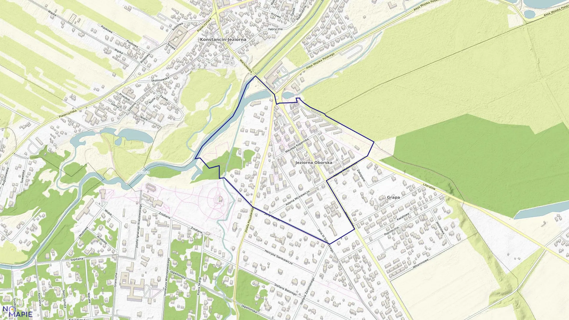 Mapa obrębu 03-12 w gminie Konstancin-Jeziorna