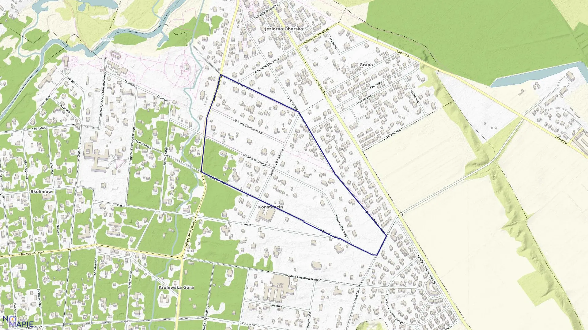 Mapa obrębu 03-13 w gminie Konstancin-Jeziorna