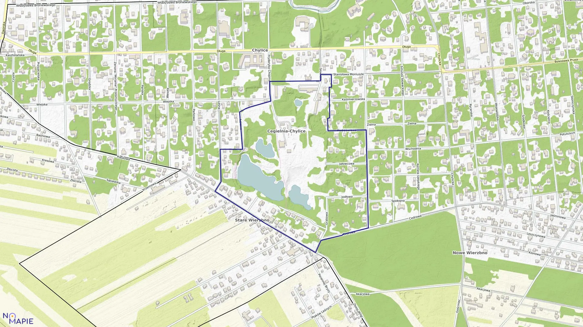 Mapa obrębu 03-16 w gminie Konstancin-Jeziorna