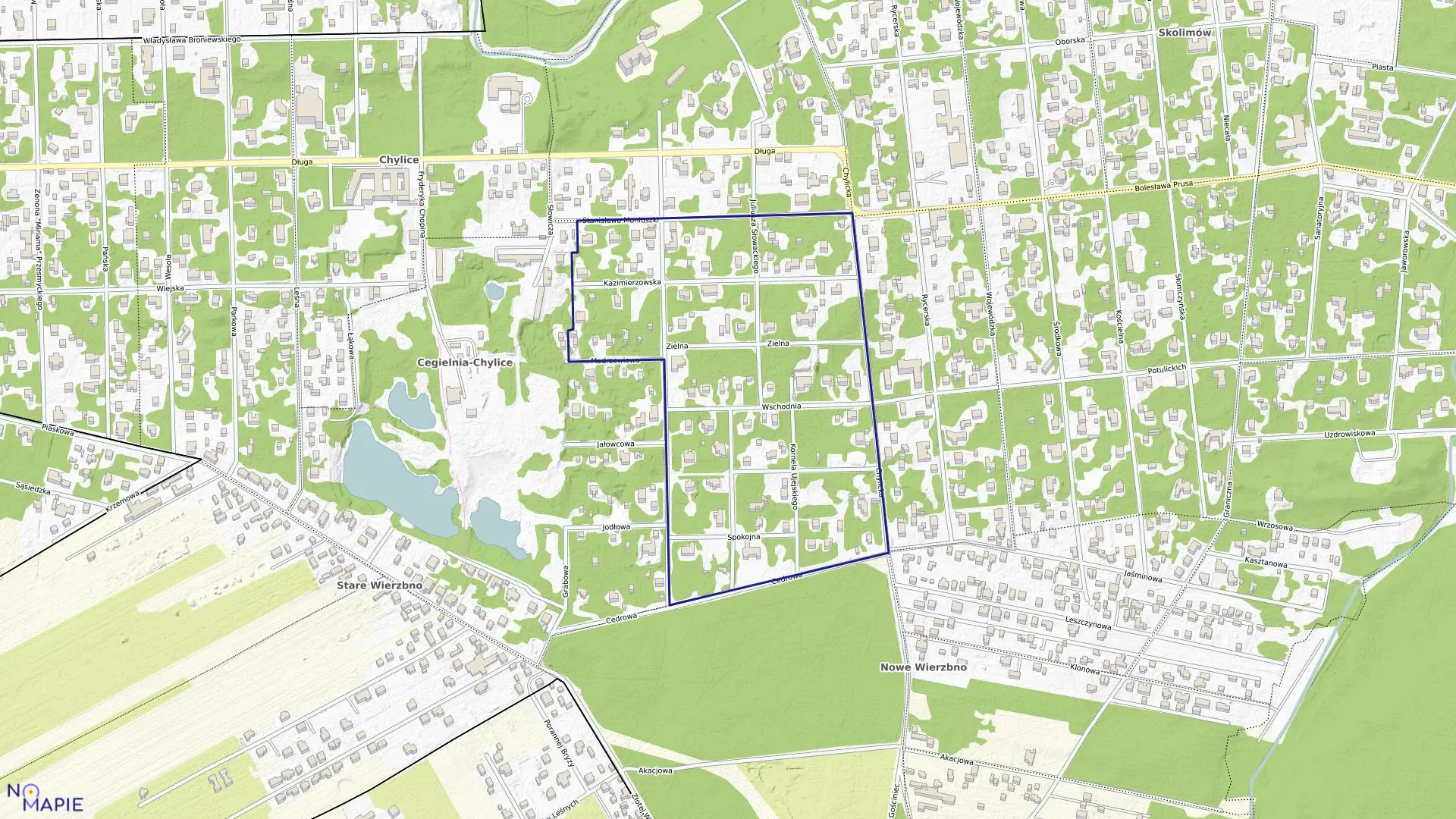 Mapa obrębu 03-17 w gminie Konstancin-Jeziorna