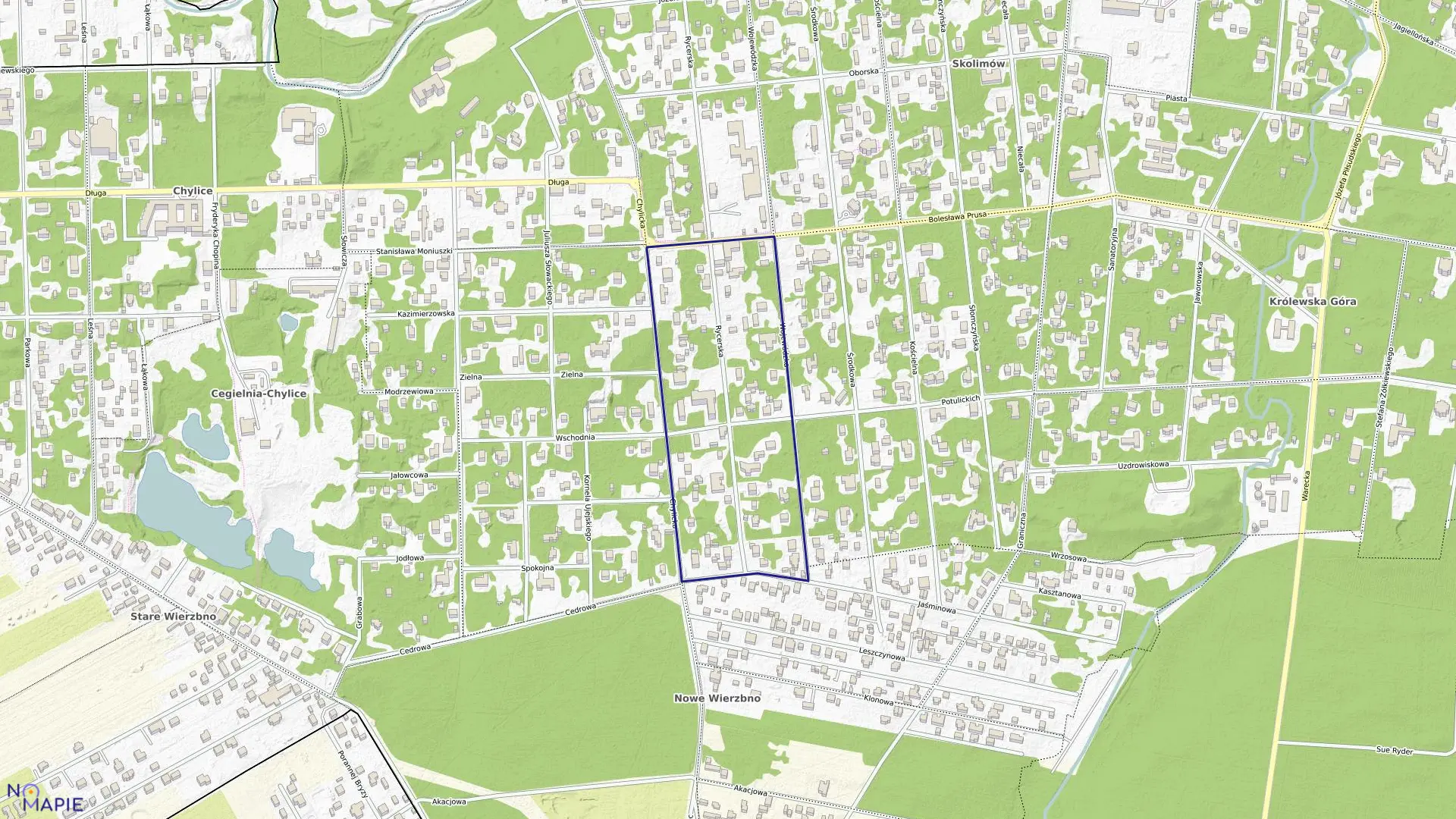 Mapa obrębu 03-18 w gminie Konstancin-Jeziorna