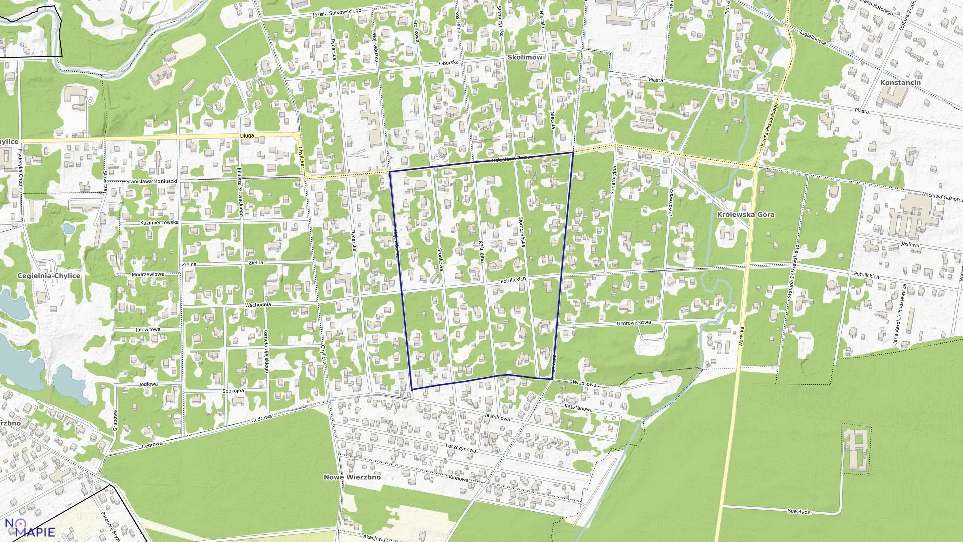 Mapa obrębu 03-19 w gminie Konstancin-Jeziorna