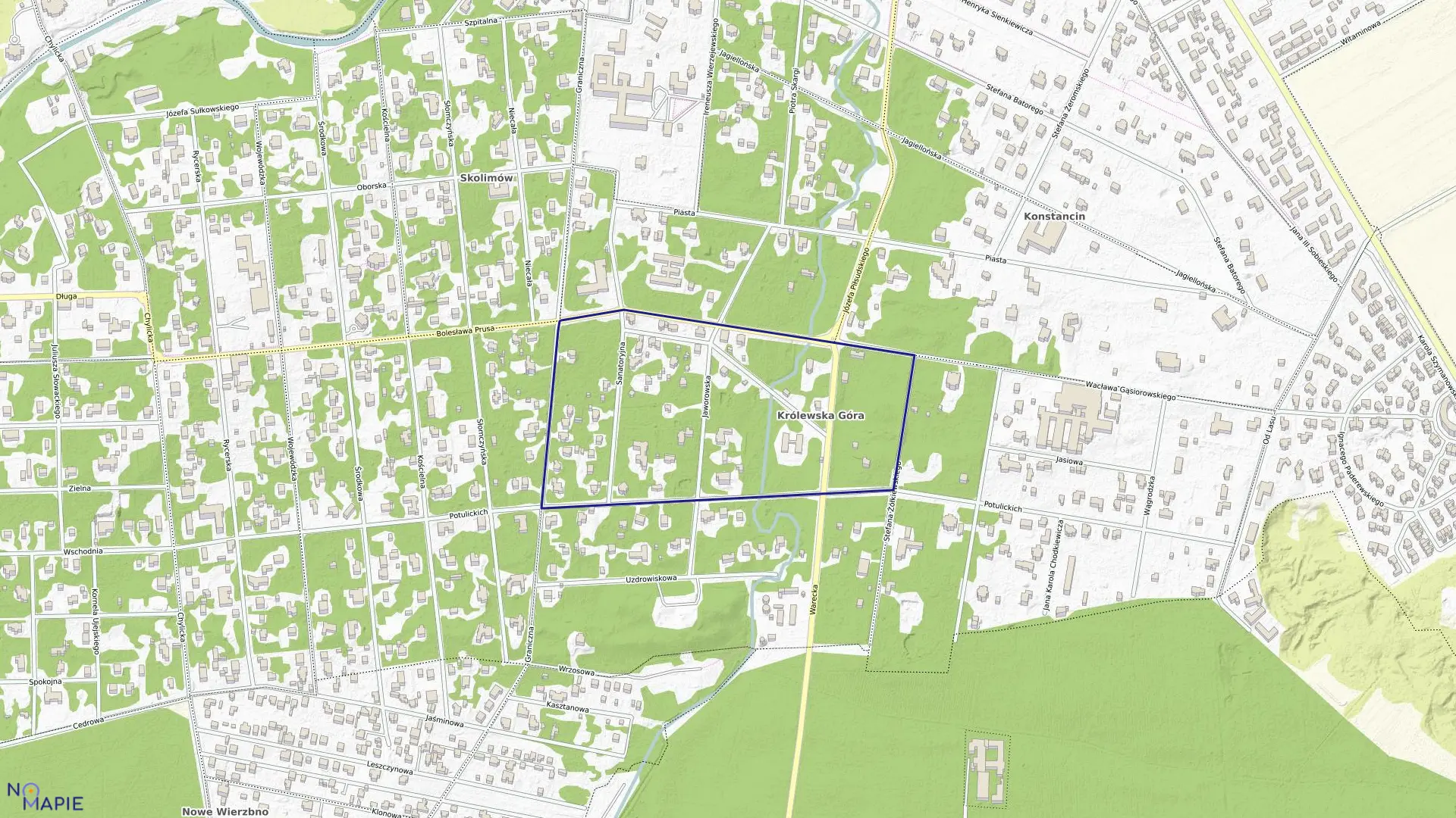 Mapa obrębu 03-20 w gminie Konstancin-Jeziorna