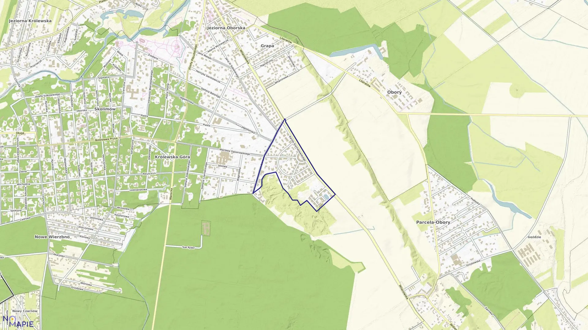 Mapa obrębu 03-23 w gminie Konstancin-Jeziorna