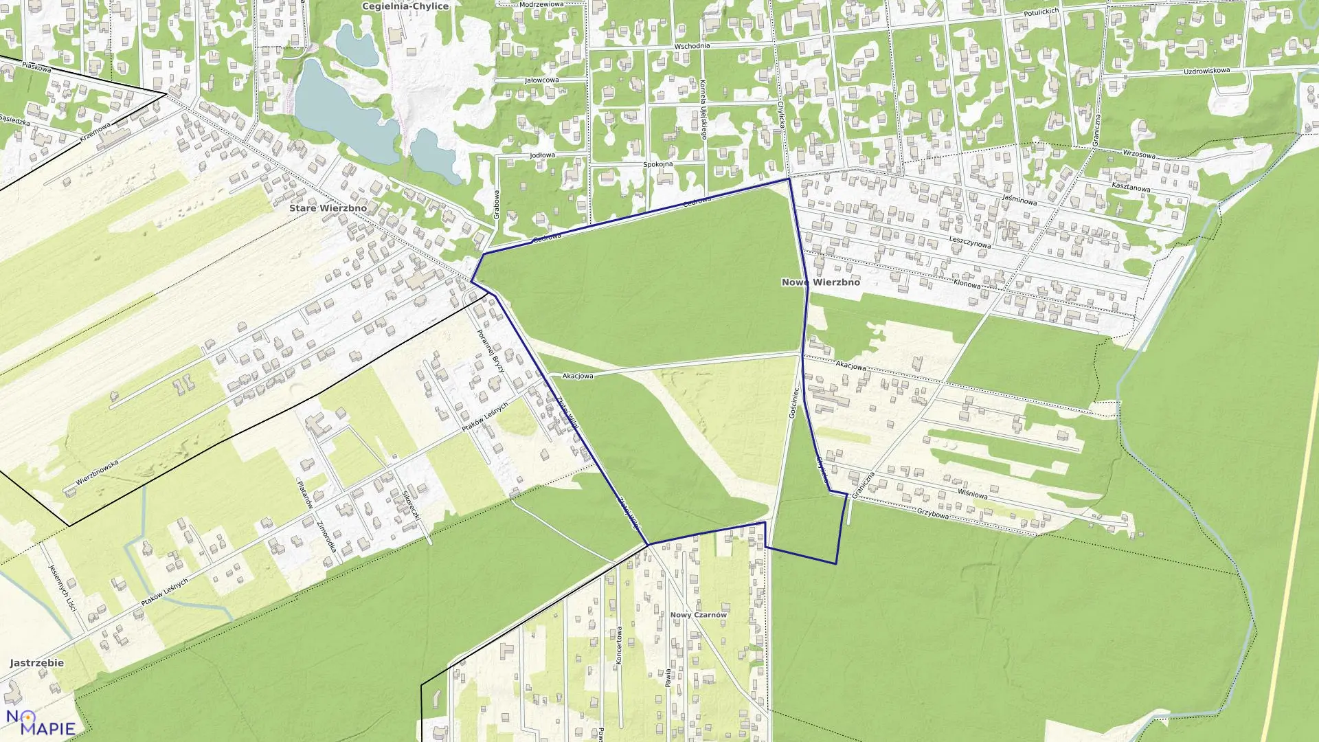 Mapa obrębu 03-24 w gminie Konstancin-Jeziorna