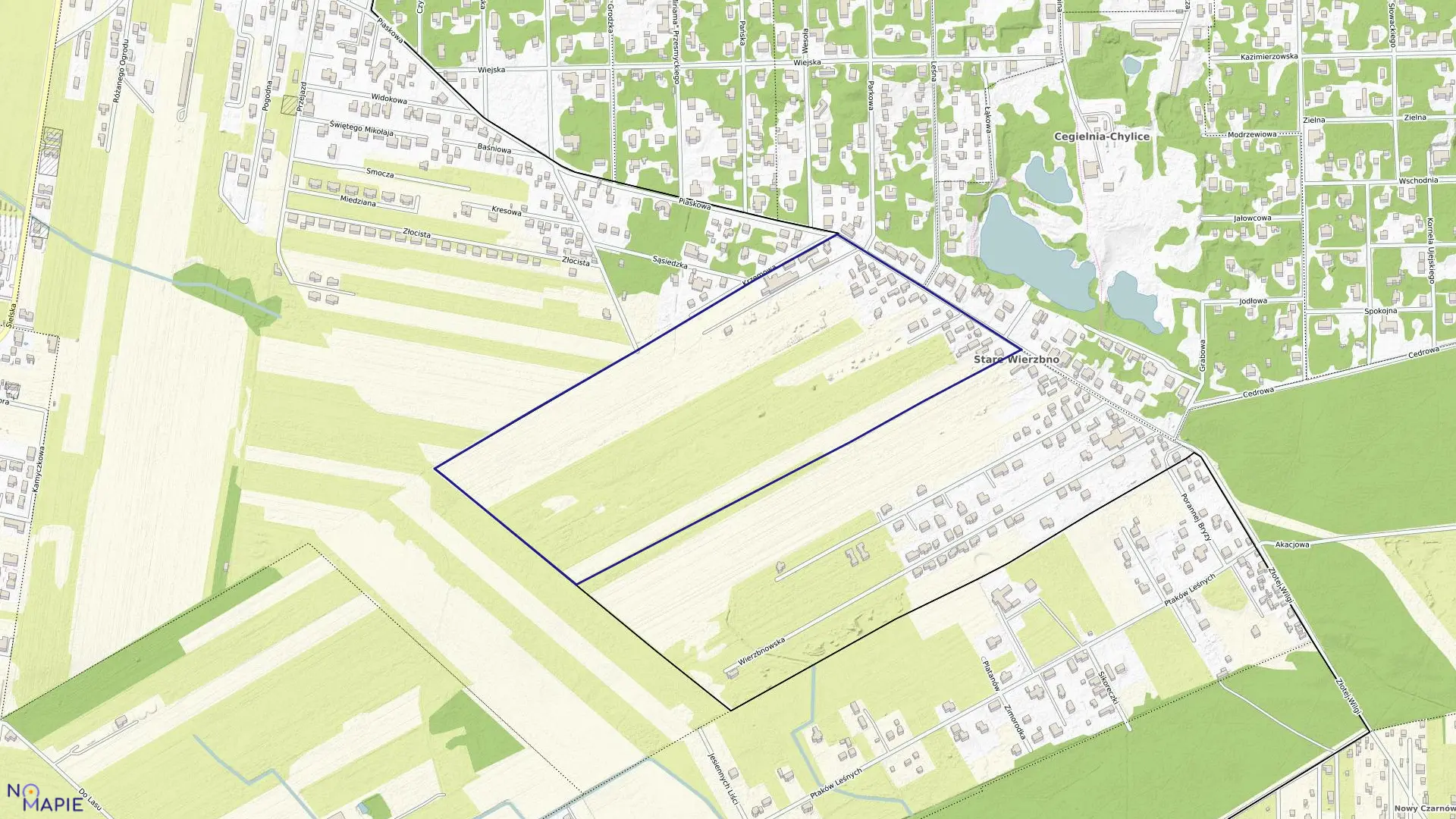 Mapa obrębu 03-25 w gminie Konstancin-Jeziorna