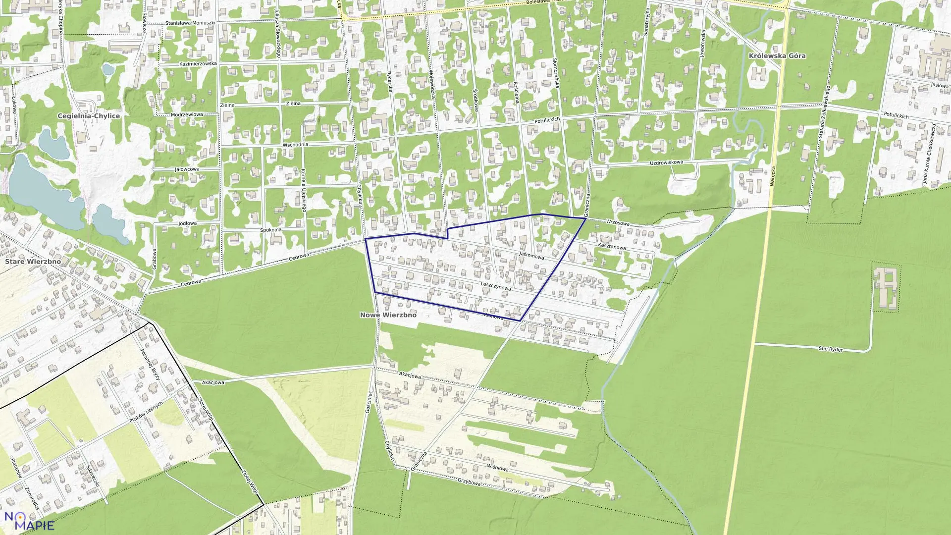 Mapa obrębu 03-27 w gminie Konstancin-Jeziorna