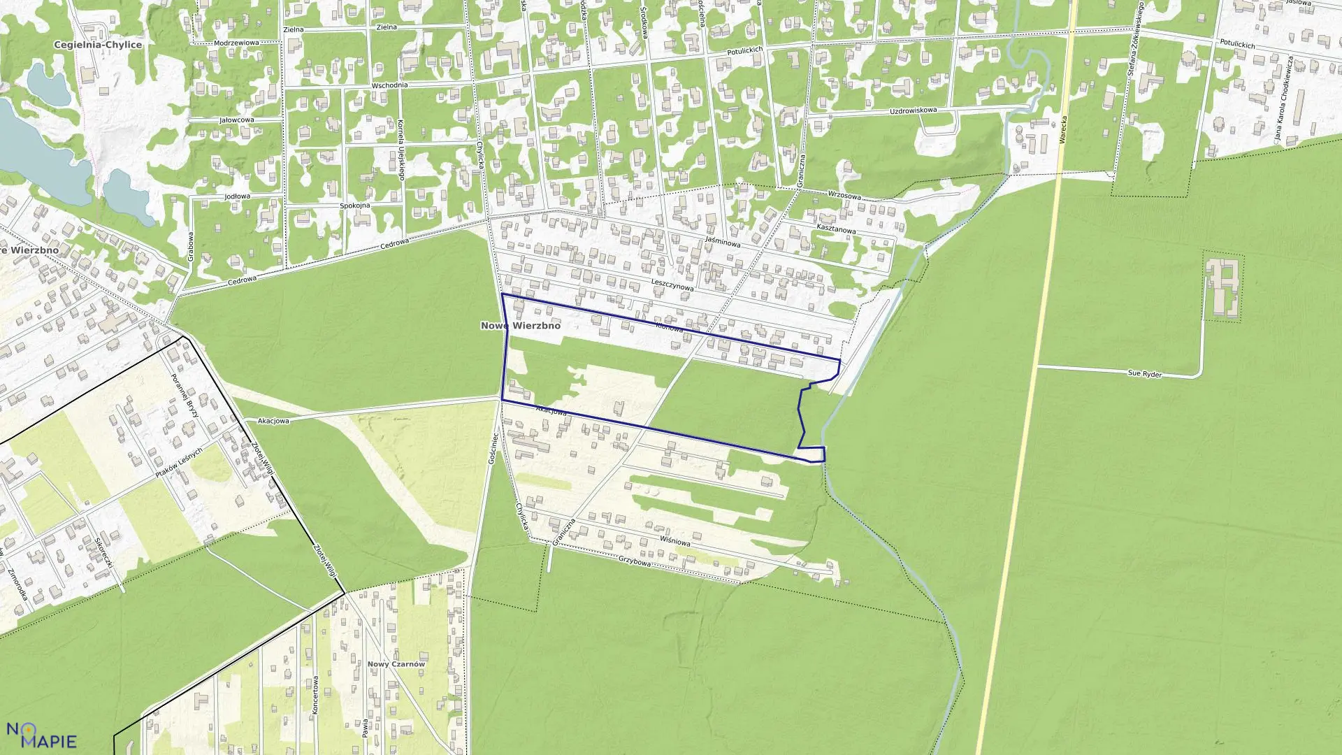 Mapa obrębu 03-29 w gminie Konstancin-Jeziorna