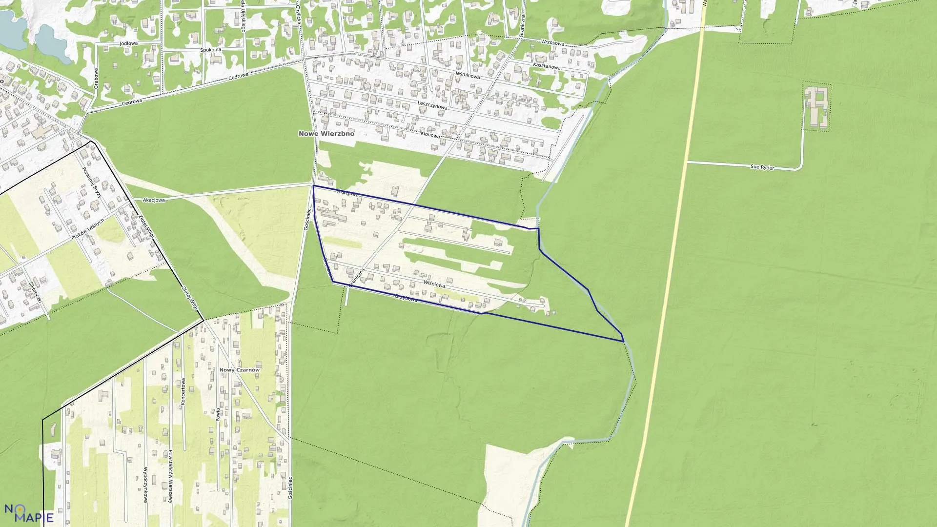 Mapa obrębu 03-30 w gminie Konstancin-Jeziorna