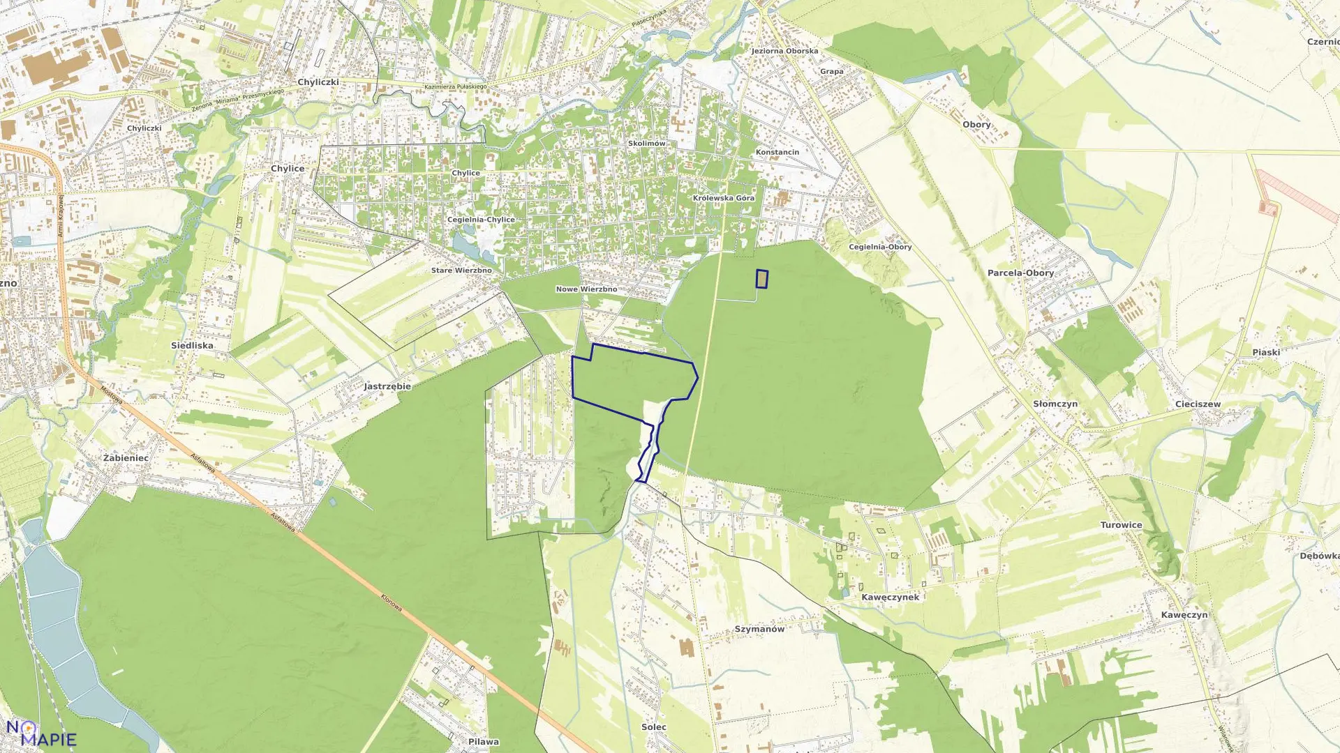 Mapa obrębu 03-31 w gminie Konstancin-Jeziorna