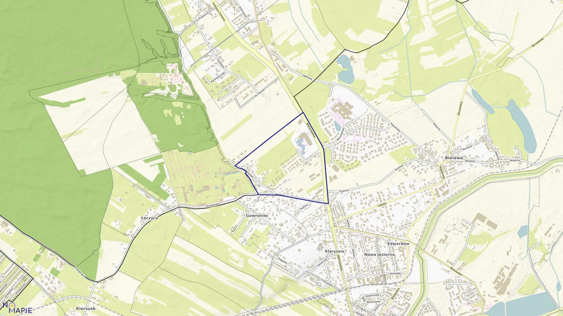 Mapa obrębu 03-32 w gminie Konstancin-Jeziorna